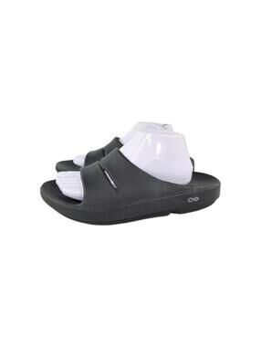 OOFOS Slides Gym Sandals US 10 Mens Black OOahh Recovery Slide Shoes